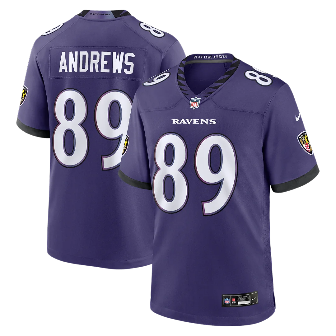 Zennovawear Mark Andrews Baltimore Ravens Team Game Jersey - Purple