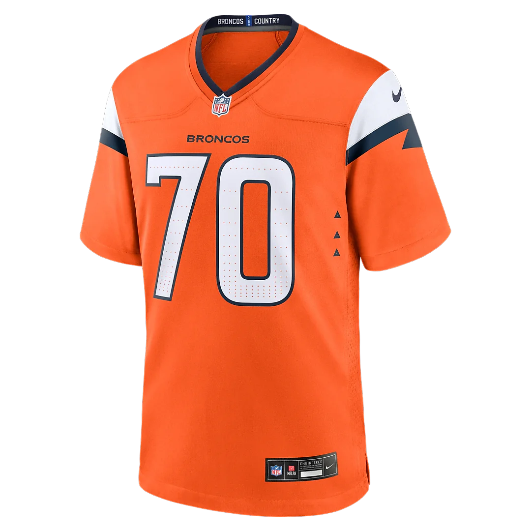 Zennovawear Marques Cox Denver Broncos Team Game Jersey - Orange