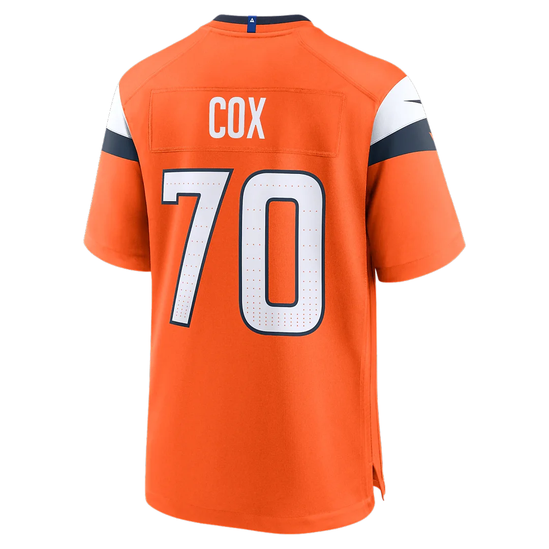 Zennovawear Marques Cox Denver Broncos Team Game Jersey - Orange