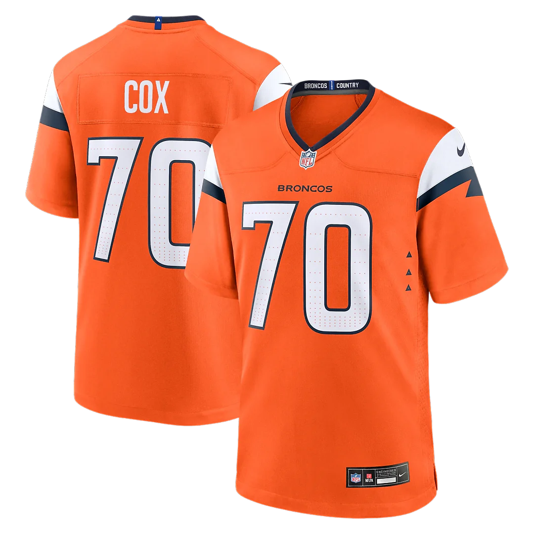 Zennovawear Marques Cox Denver Broncos Team Game Jersey - Orange