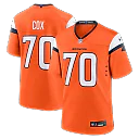 Zennovawear Marques Cox Denver Broncos Team Game Jersey - Orange