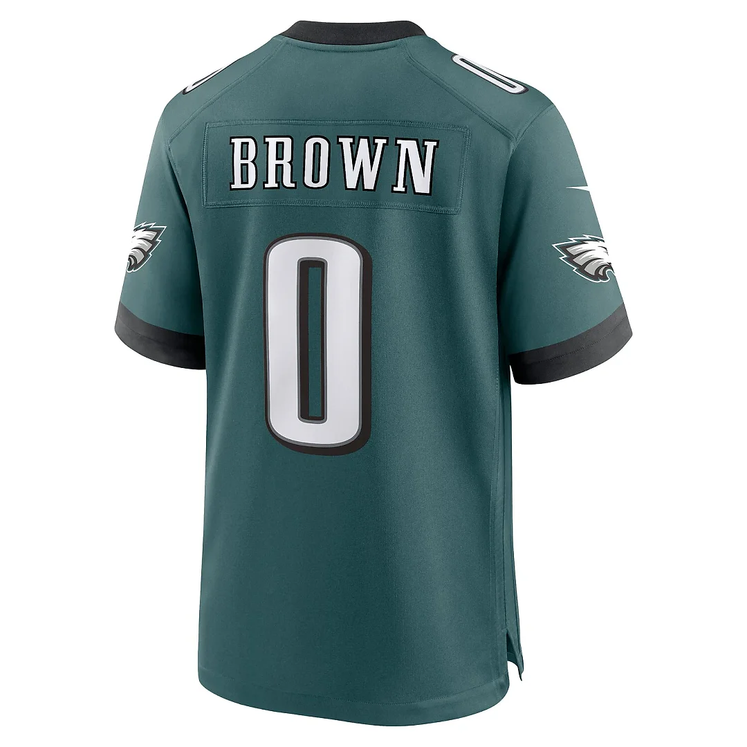 Zennovawear Marquise Brown Philadelphia Eagles Team Game Jersey - Midnight Green