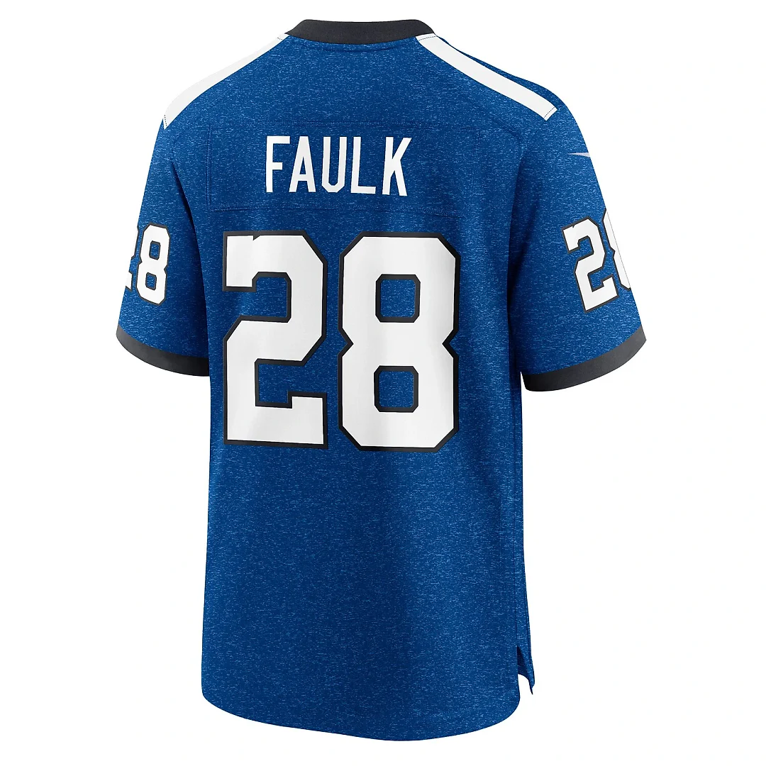 Zennovawear Marshall Faulk Indianapolis Colts Retired Player Alternate Game Jersey - Blue
