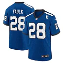 Zennovawear Marshall Faulk Indianapolis Colts Retired Player Alternate Game Jersey - Blue