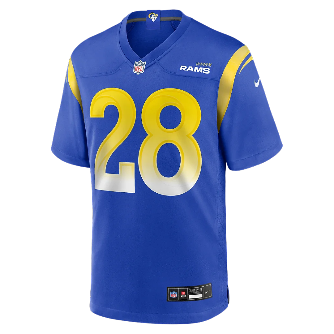 Zennovawear Marshall Faulk Los Angeles Rams Game Retired Player Jersey - Royal