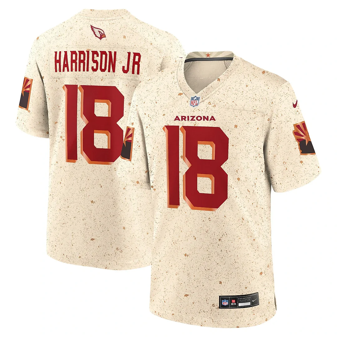 Zennovawear Marvin Harrison Jr. Arizona Cardinals 2025 Rivalries Collection Game Jersey - Natural