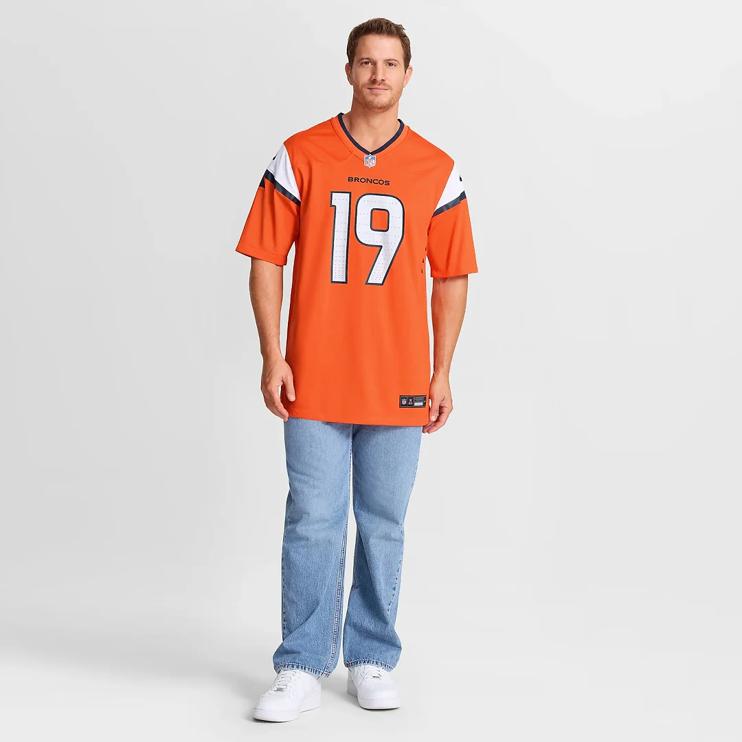 Zennovawear Marvin Mims Jr Denver Broncos Team Game Jersey - Orange