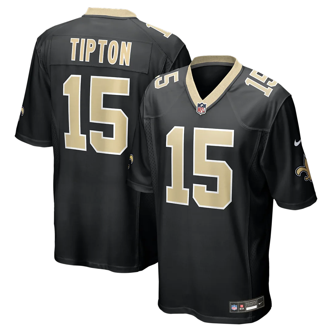 Zennovawear Mason Tipton New Orleans Saints Team Game Jersey - Black