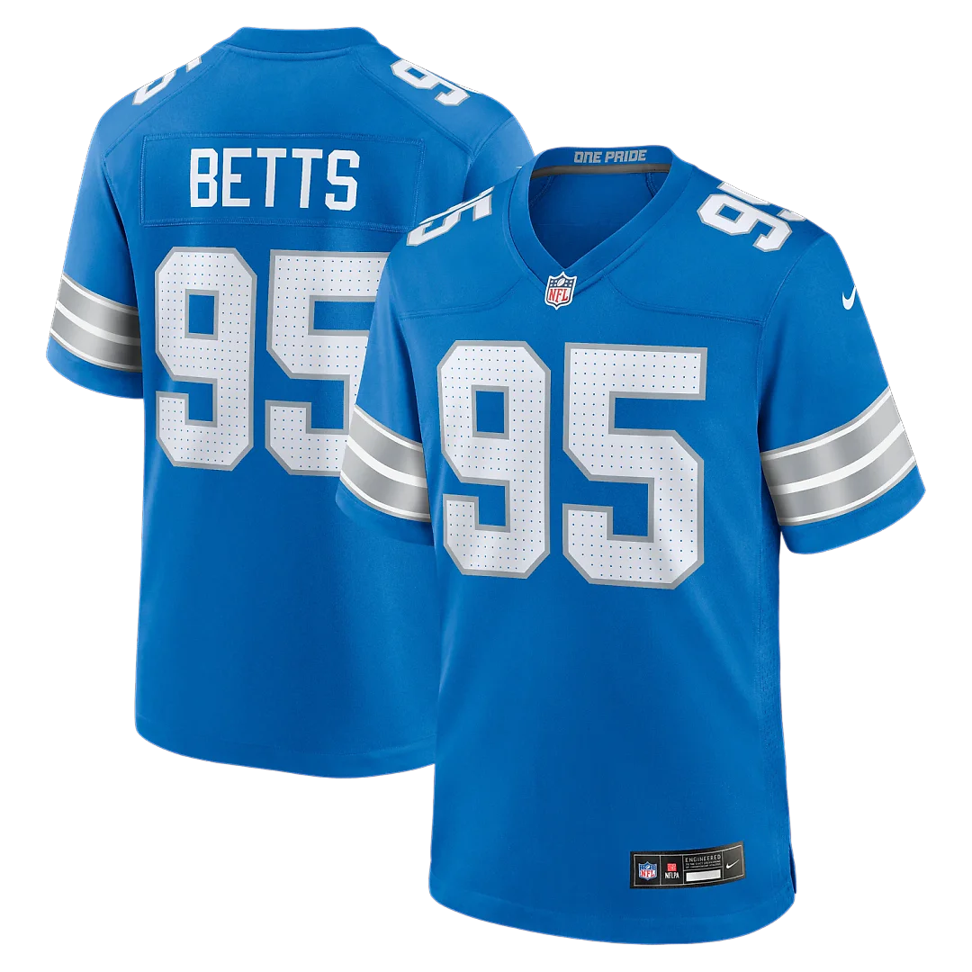 Zennovawear Mathieu Betts Detroit Lions Game Jersey - Blue