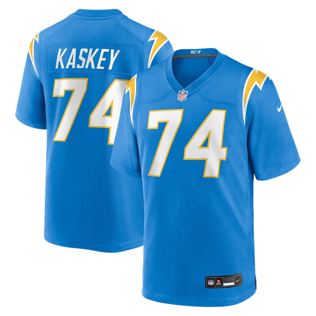 Zennovawear Matt Kaskey Los Angeles Chargers Team Game Jersey - Powder Blue