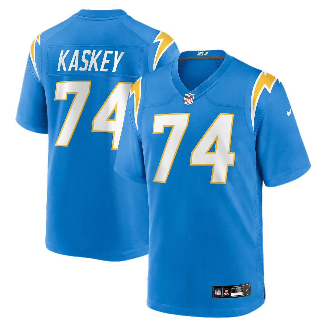 Zennovawear Matt Kaskey Los Angeles Chargers Team Game Jersey - Powder Blue