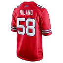 Zennovawear Matt Milano Buffalo Bills Alternate Game Jersey - Red