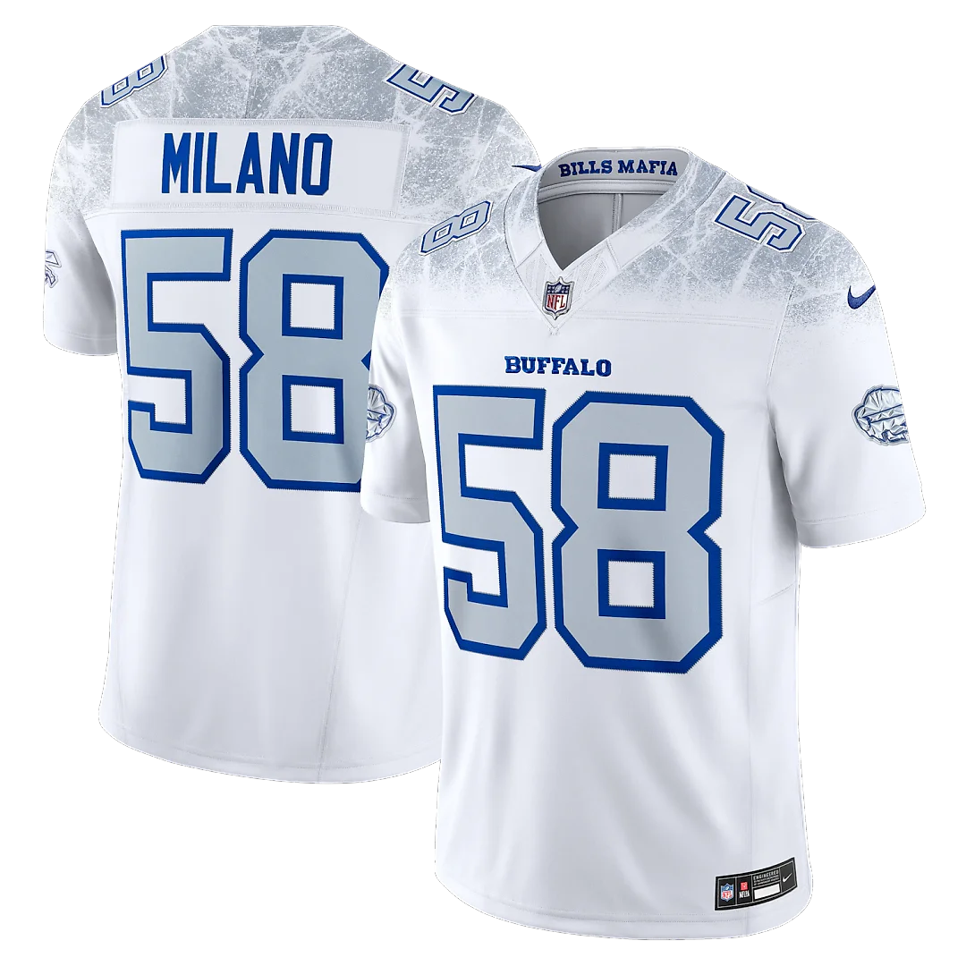 Zennovawear Matt Milano Buffalo Bills 2025 Rivalries Collection Stitched Limited Jersey - White
