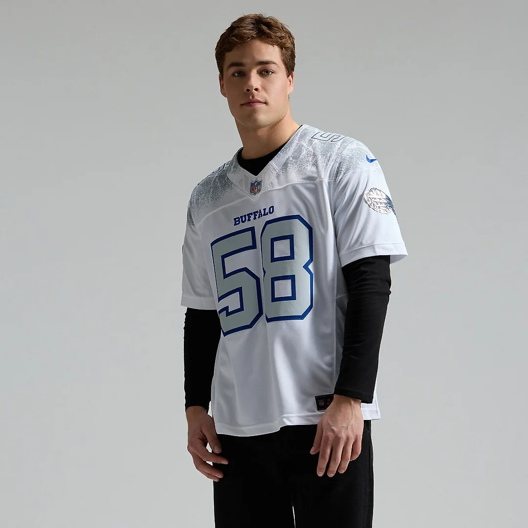 Zennovawear Matt Milano Buffalo Bills 2025 Rivalries Collection Stitched Limited Jersey - White