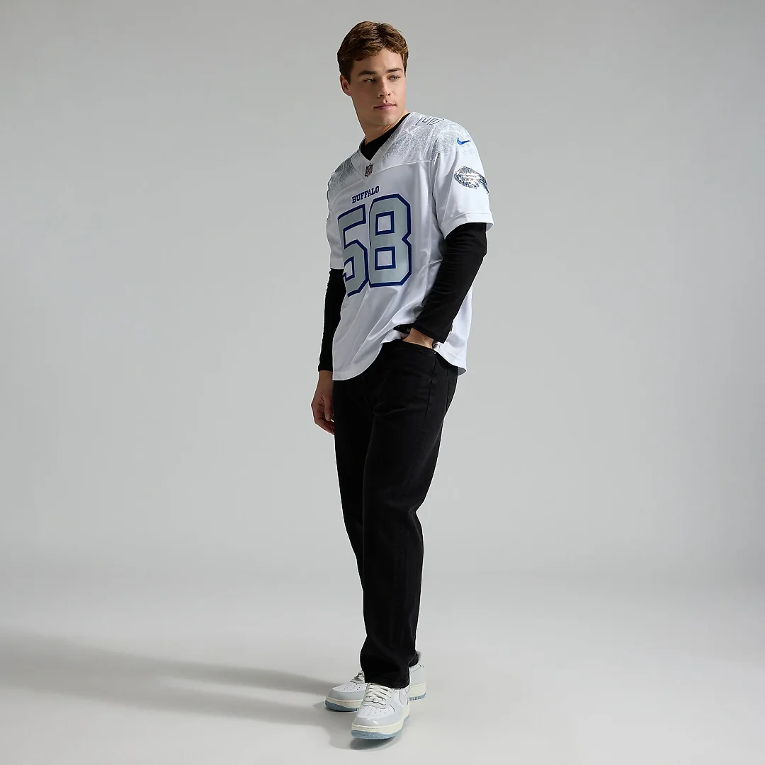 Zennovawear Matt Milano Buffalo Bills 2025 Rivalries Collection Stitched Limited Jersey - White