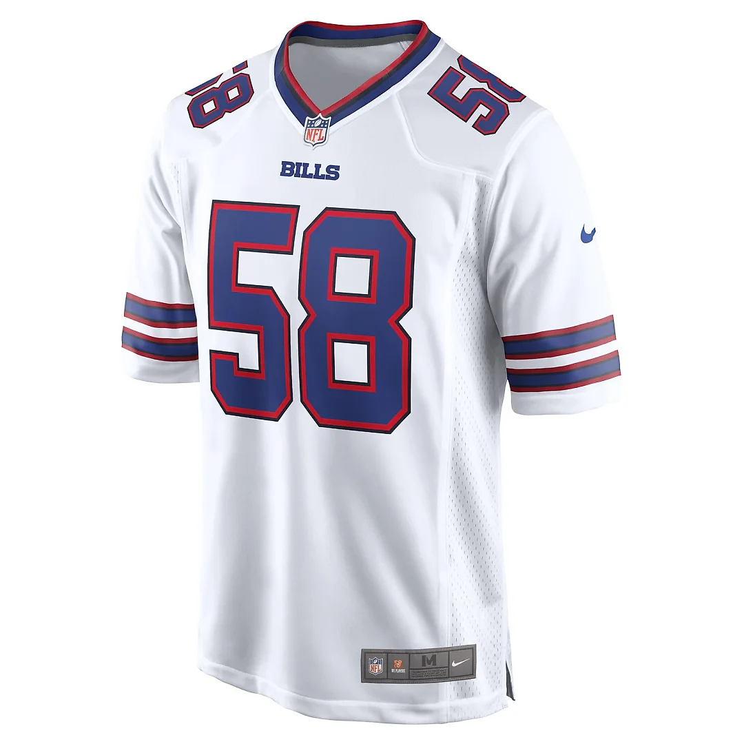 Zennovawear Matt Milano Buffalo Bills Away Game Player Jersey - White