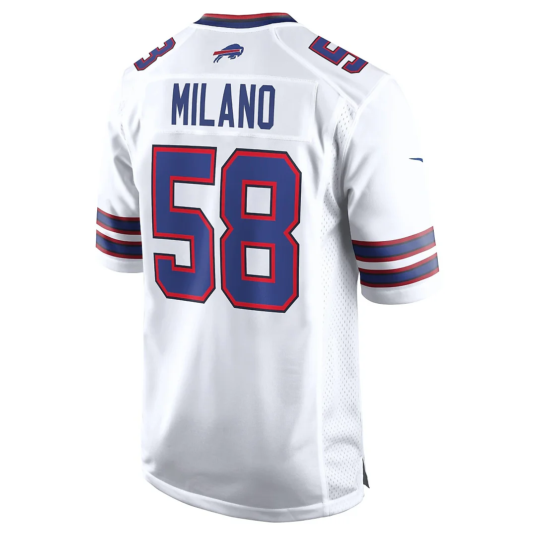 Zennovawear Matt Milano Buffalo Bills Away Game Player Jersey - White