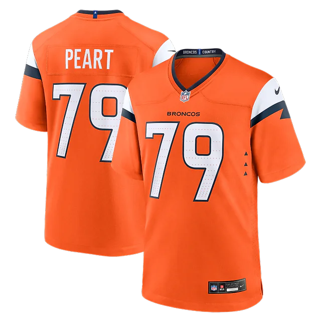 Zennovawear Matt Peart Denver Broncos Team Game Jersey - Orange