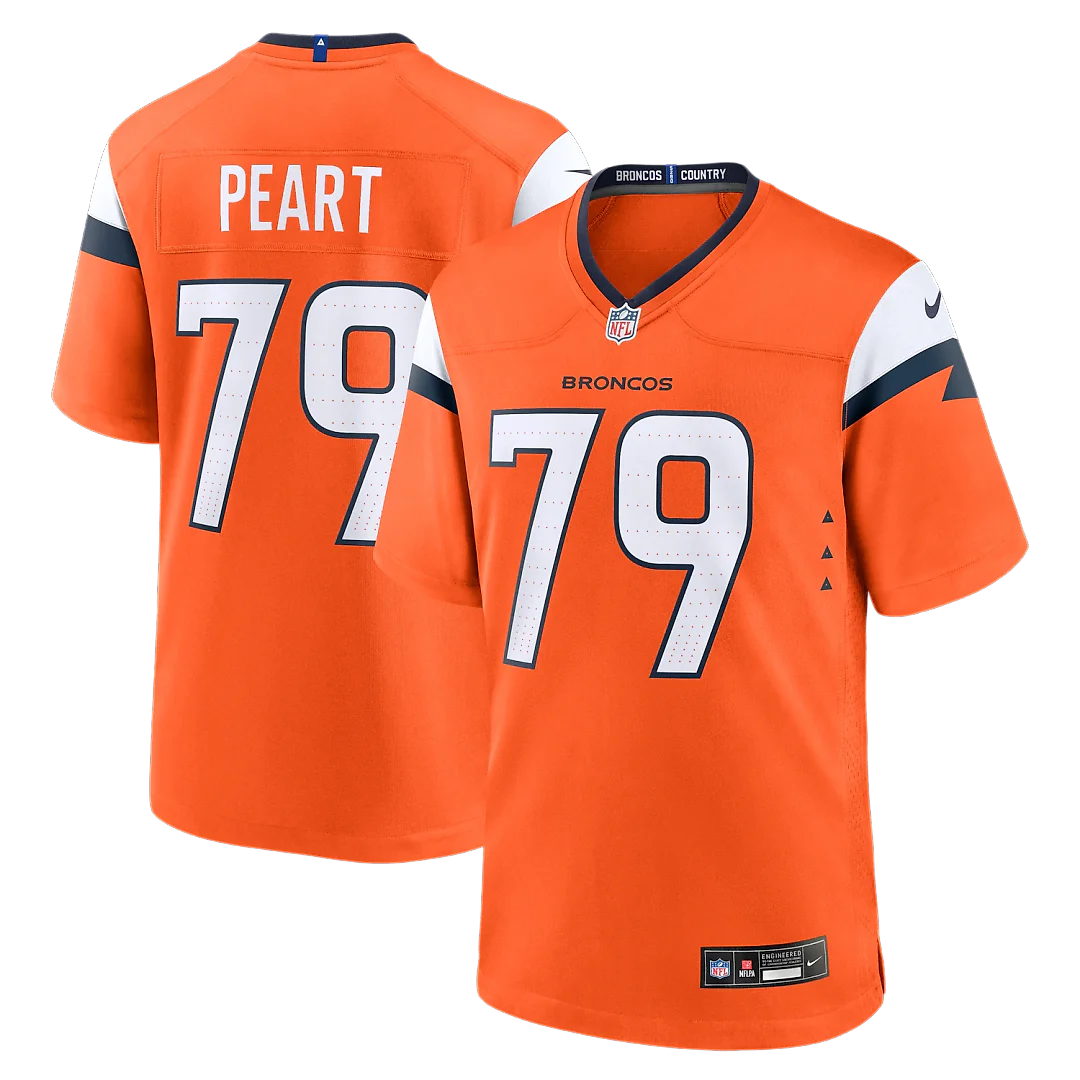 Zennovawear Matt Peart Denver Broncos Team Game Jersey - Orange