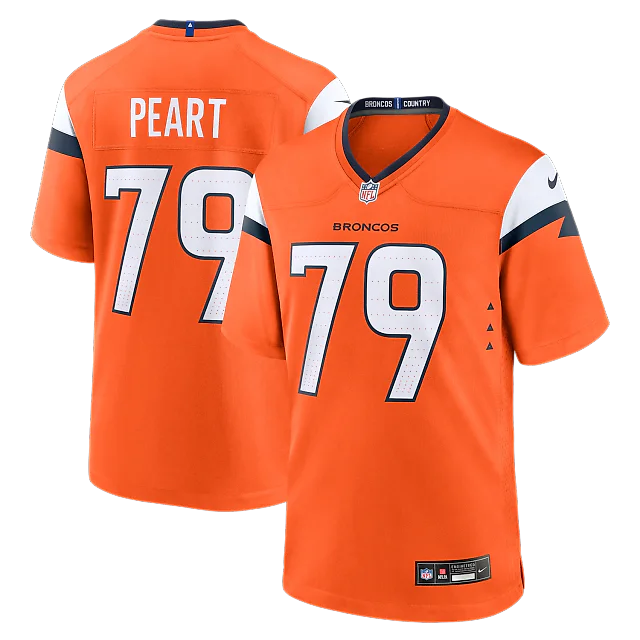 Zennovawear Matt Peart Denver Broncos Team Game Jersey - Orange