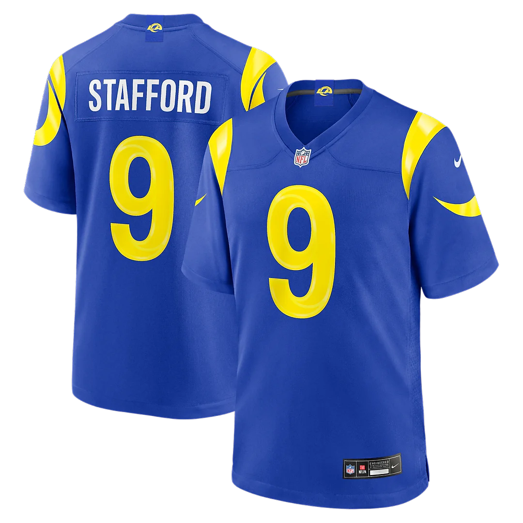 Zennovawear Matthew Stafford Los Angeles Rams Team Game Player Jersey - Royal