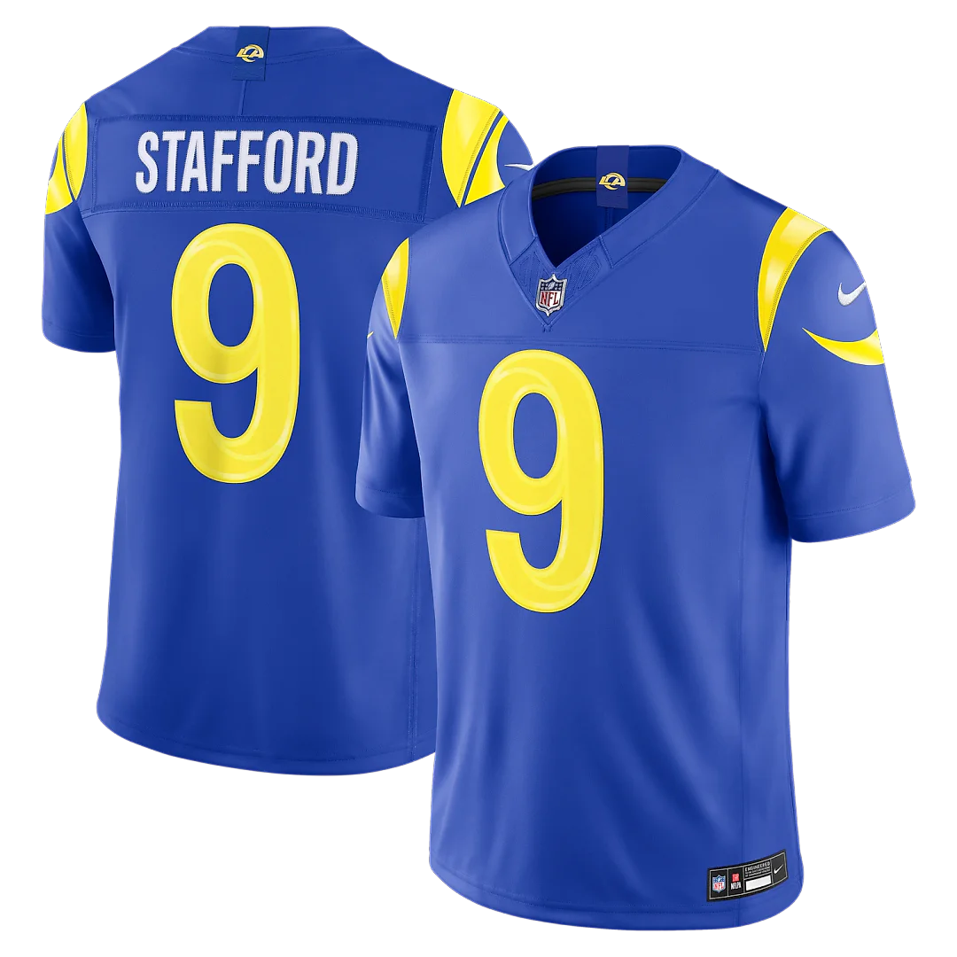 Zennovawear Matthew Stafford Los Angeles Rams Team Vapor FUSE. Stitched Limited Jersey - Royal