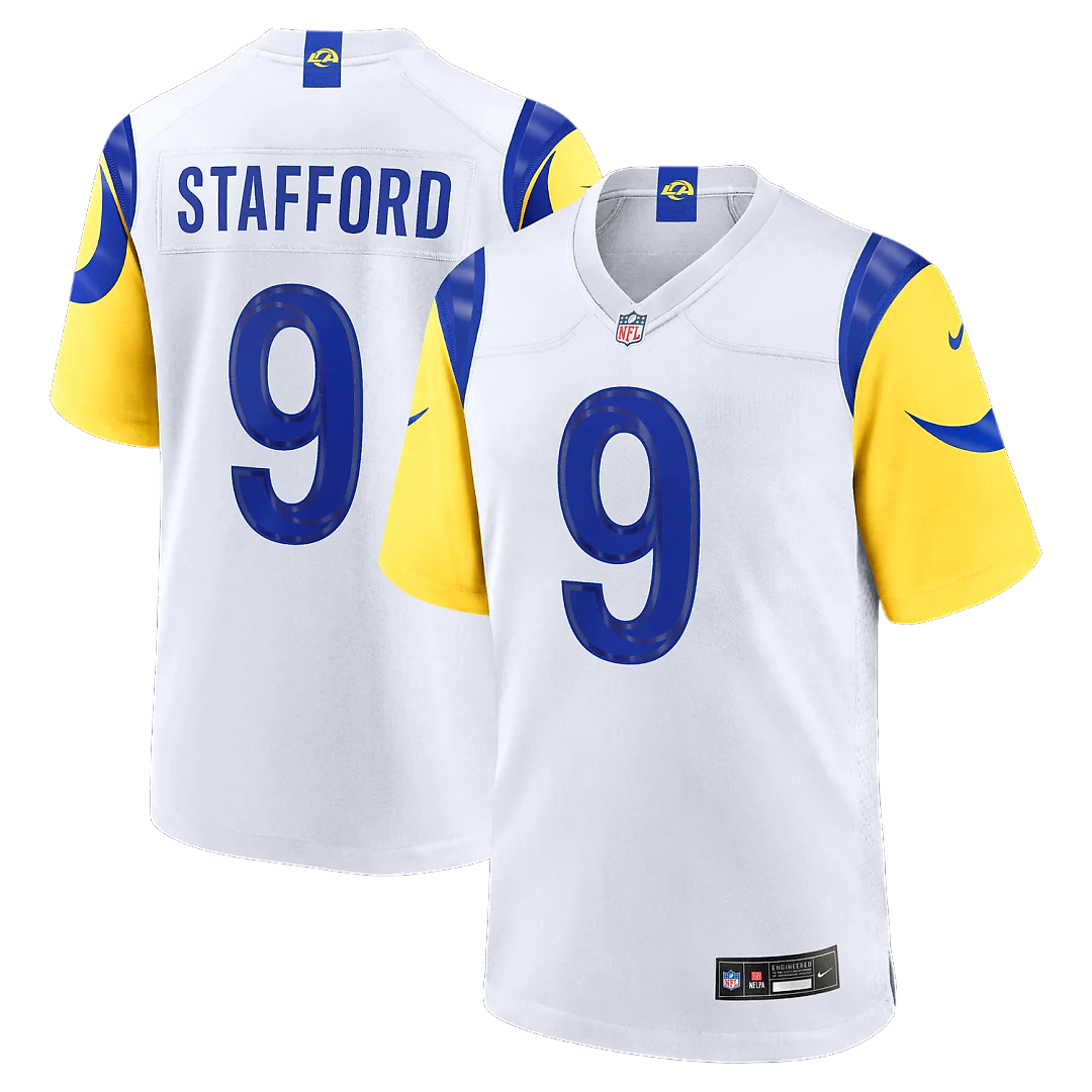 Zennovawear Matthew Stafford Los Angeles Rams White Game Player Jersey - White