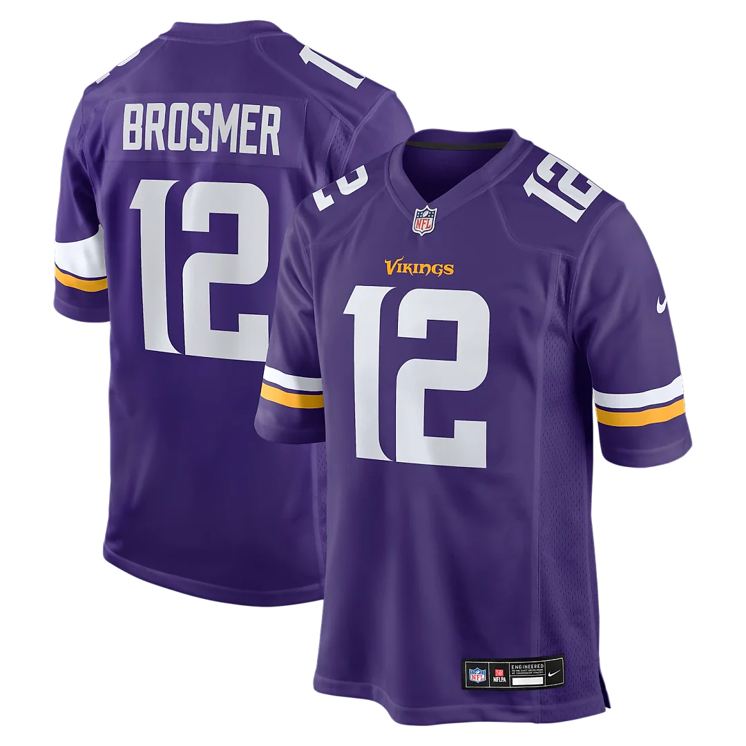 Zennovawear Max Brosmer Minnesota Vikings Team Game Jersey - Purple