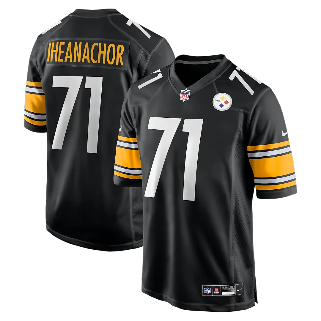 Zennovawear Max Iheanachor Pittsburgh Steelers 2026 NFL Draft First Round Pick No. 21 Team Game Jersey - Black