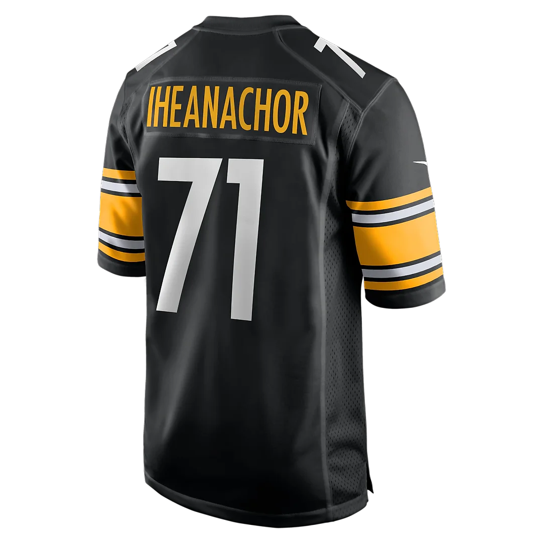 Zennovawear Max Iheanachor Pittsburgh Steelers 2026 NFL Draft First Round Pick No. 21 Team Game Jersey - Black