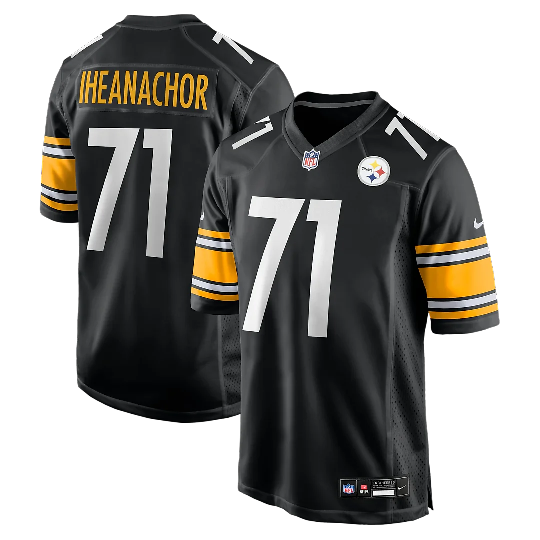 Zennovawear Max Iheanachor Pittsburgh Steelers 2026 NFL Draft First Round Pick No. 21 Team Game Jersey - Black