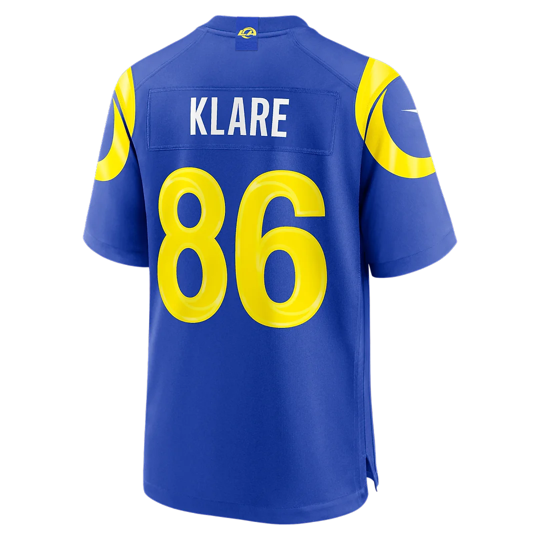 Zennovawear Max Klare Los Angeles Rams Team Game Jersey - Royal