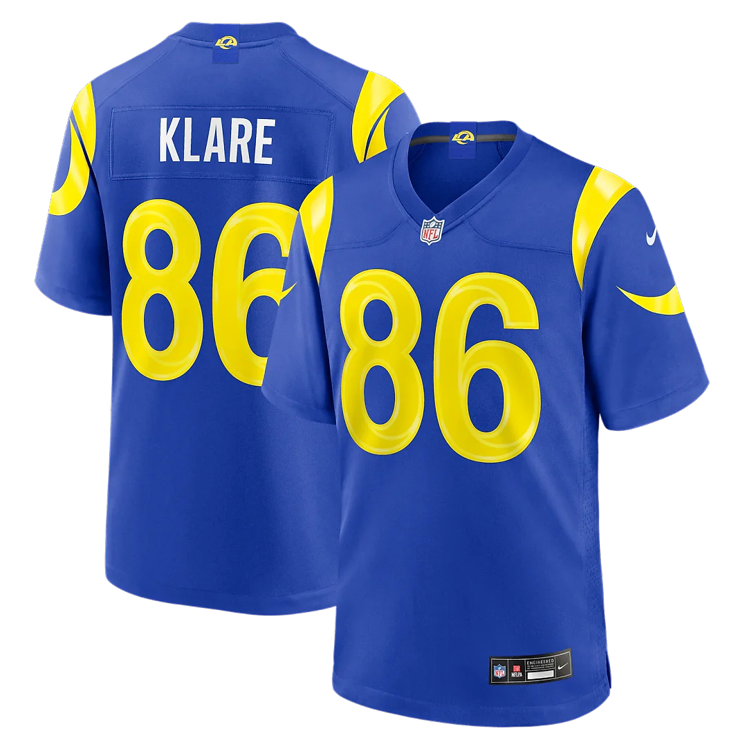 Zennovawear Max Klare Los Angeles Rams Team Game Jersey - Royal