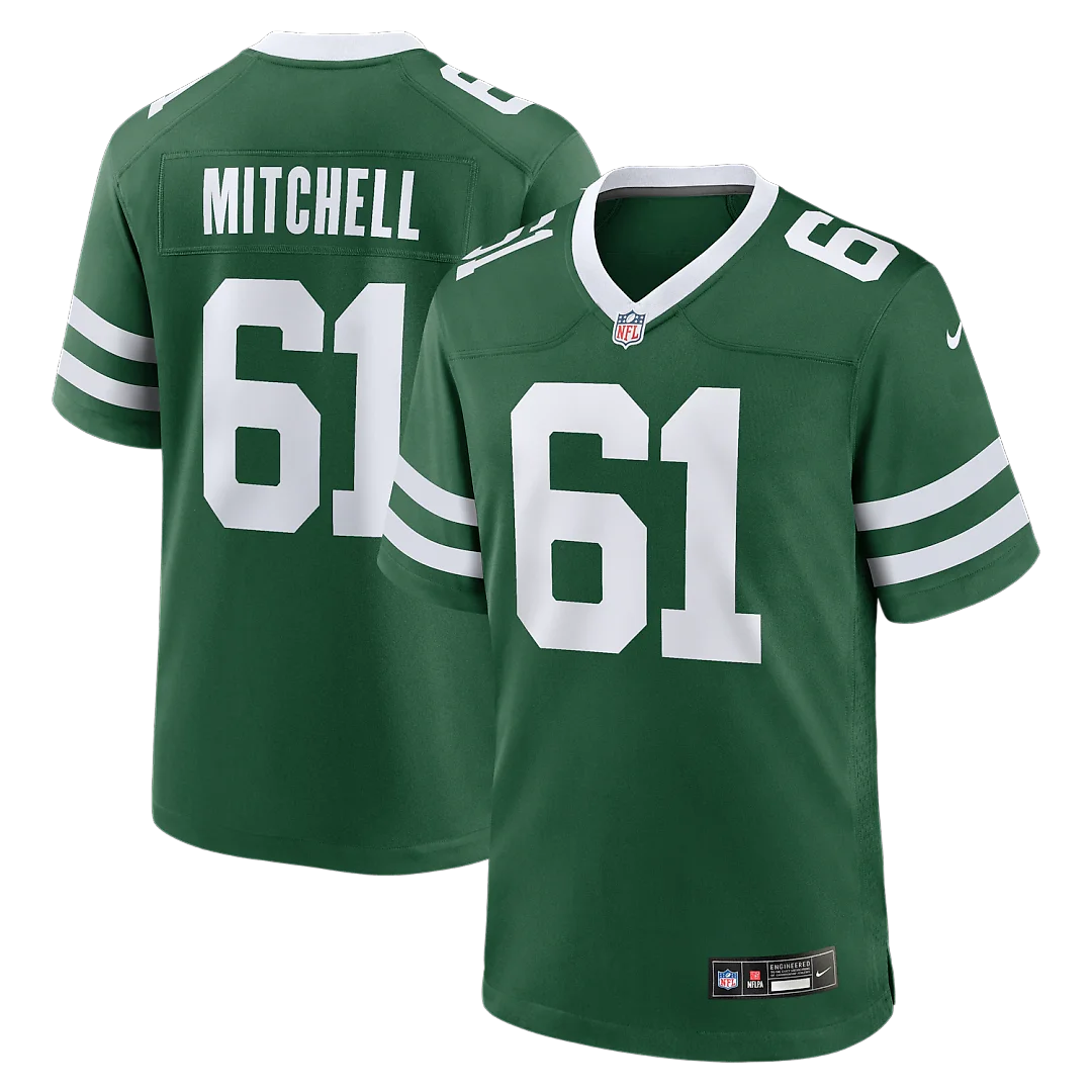 Zennovawear Max Mitchell New York Jets Team Game Jersey - Legacy Green