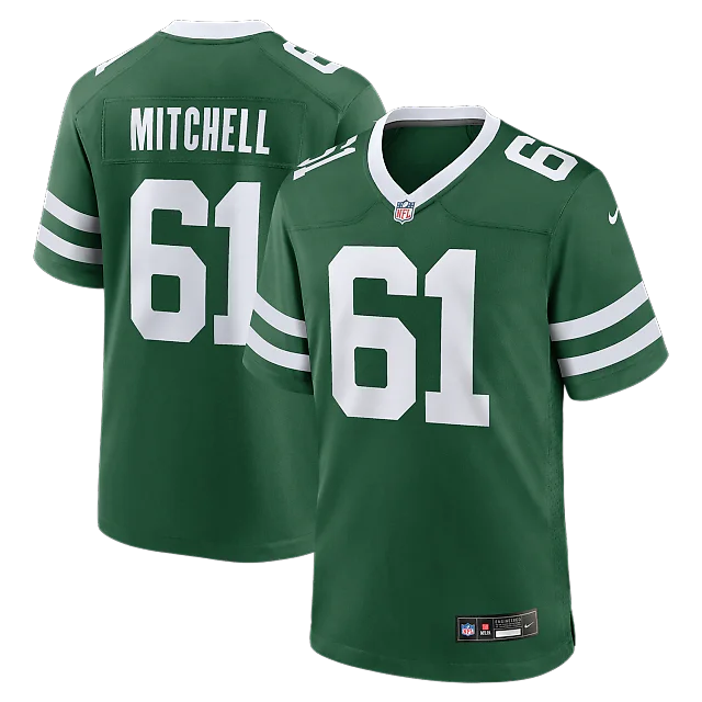 Zennovawear Max Mitchell New York Jets Team Game Jersey - Legacy Green