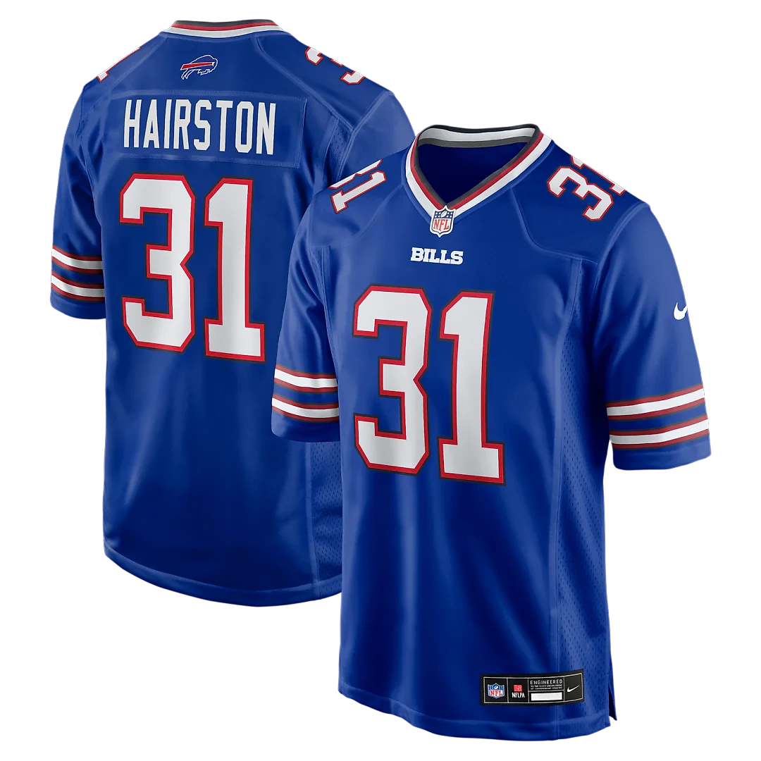 Zennovawear Maxwell Hairston Buffalo Bills Game Player Jersey - Royal