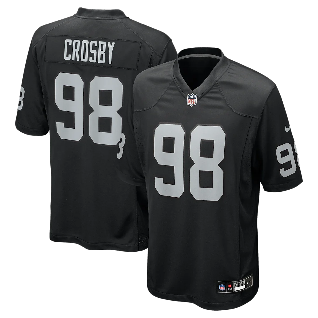 Zennovawear Maxx Crosby Las Vegas Raiders Game Jersey - Black