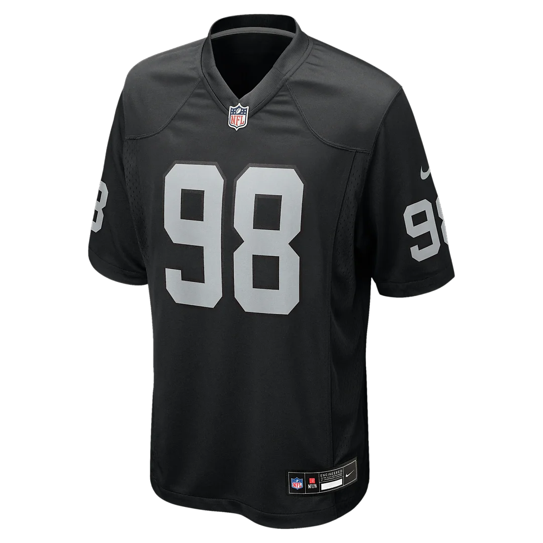 Zennovawear Maxx Crosby Las Vegas Raiders Game Jersey - Black