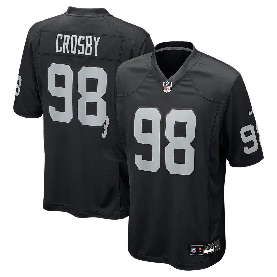 Zennovawear Maxx Crosby Las Vegas Raiders Game Jersey - Black