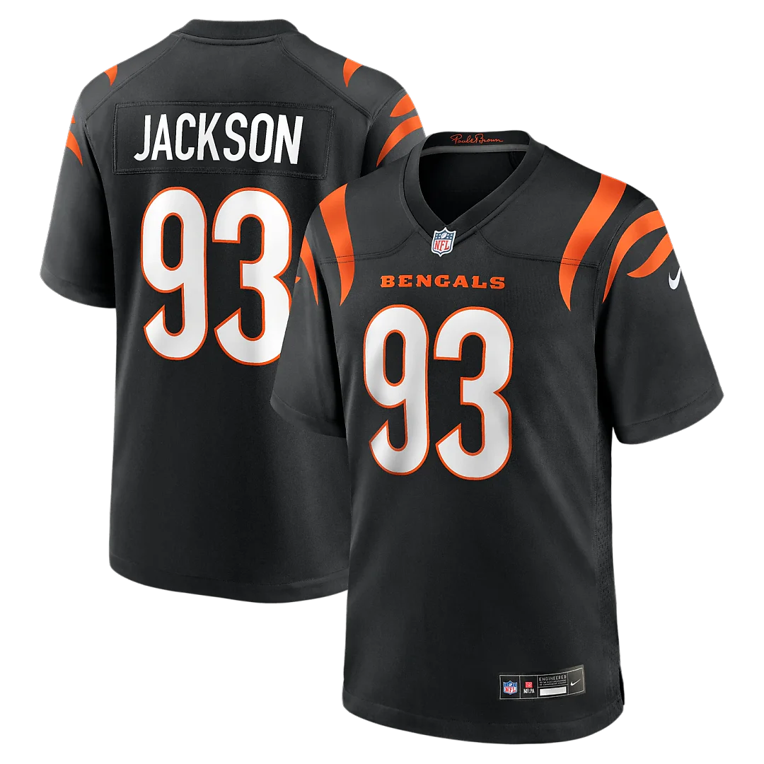 Zennovawear McKinnley Jackson Cincinnati Bengals Game Jersey - Black