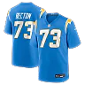Zennovawear Mekhi Becton Los Angeles Chargers Team Game Jersey - Powder Blue