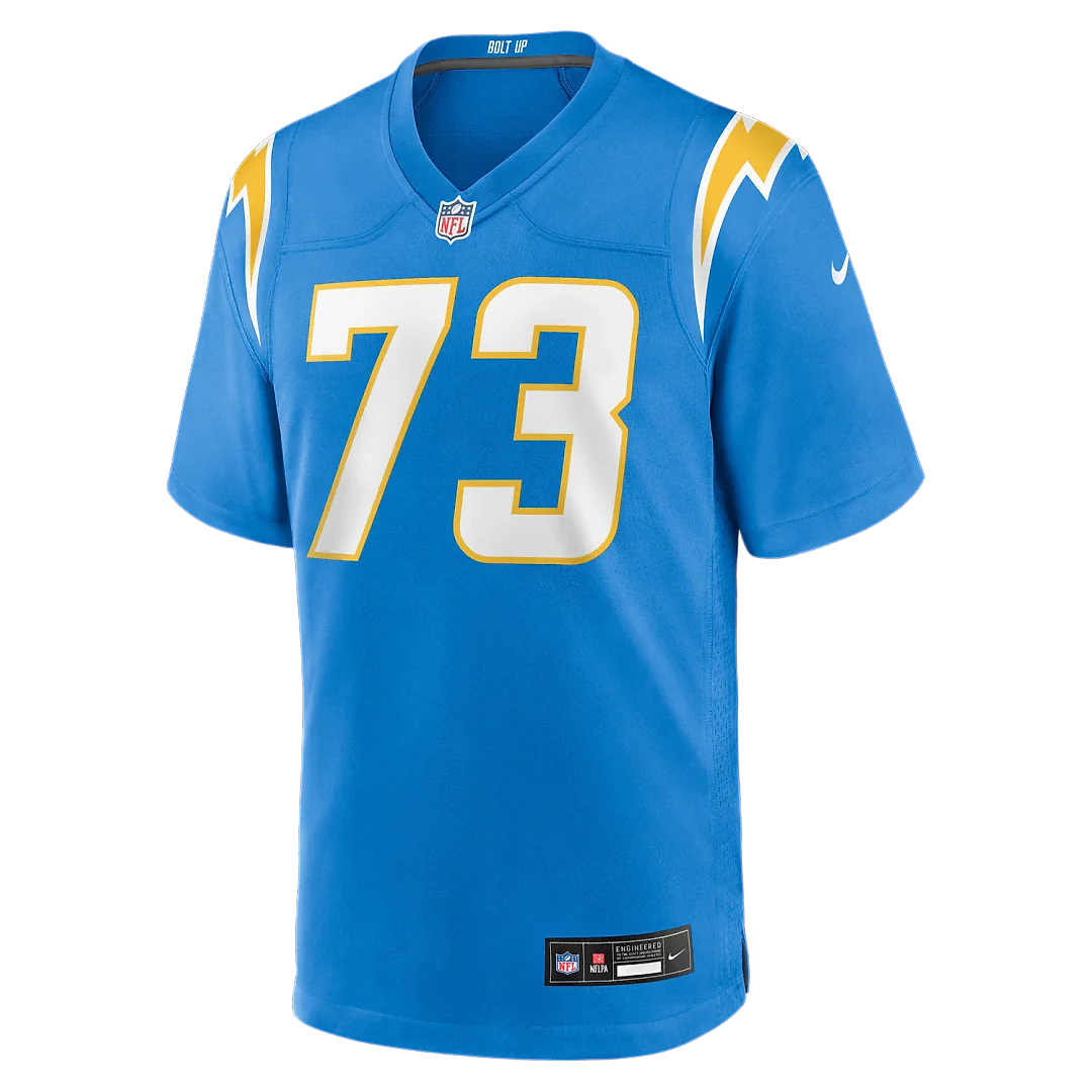 Zennovawear Mekhi Becton Los Angeles Chargers Team Game Jersey - Powder Blue