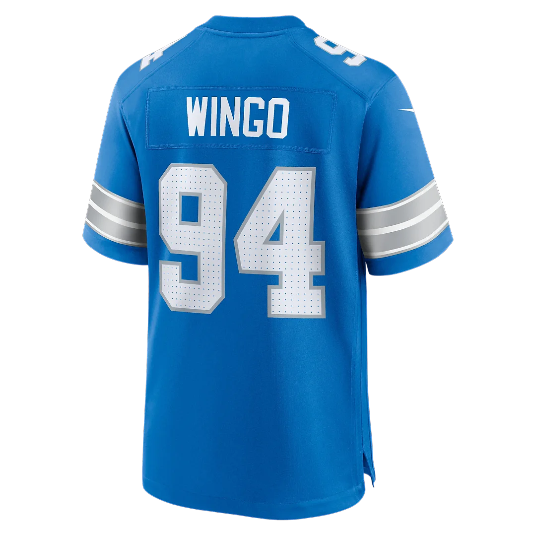 Zennovawear Mekhi Wingo Detroit Lions Team Game Jersey - Blue