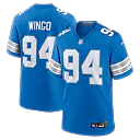 Zennovawear Mekhi Wingo Detroit Lions Team Game Jersey - Blue