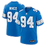 Zennovawear Mekhi Wingo Detroit Lions Team Game Jersey - Blue