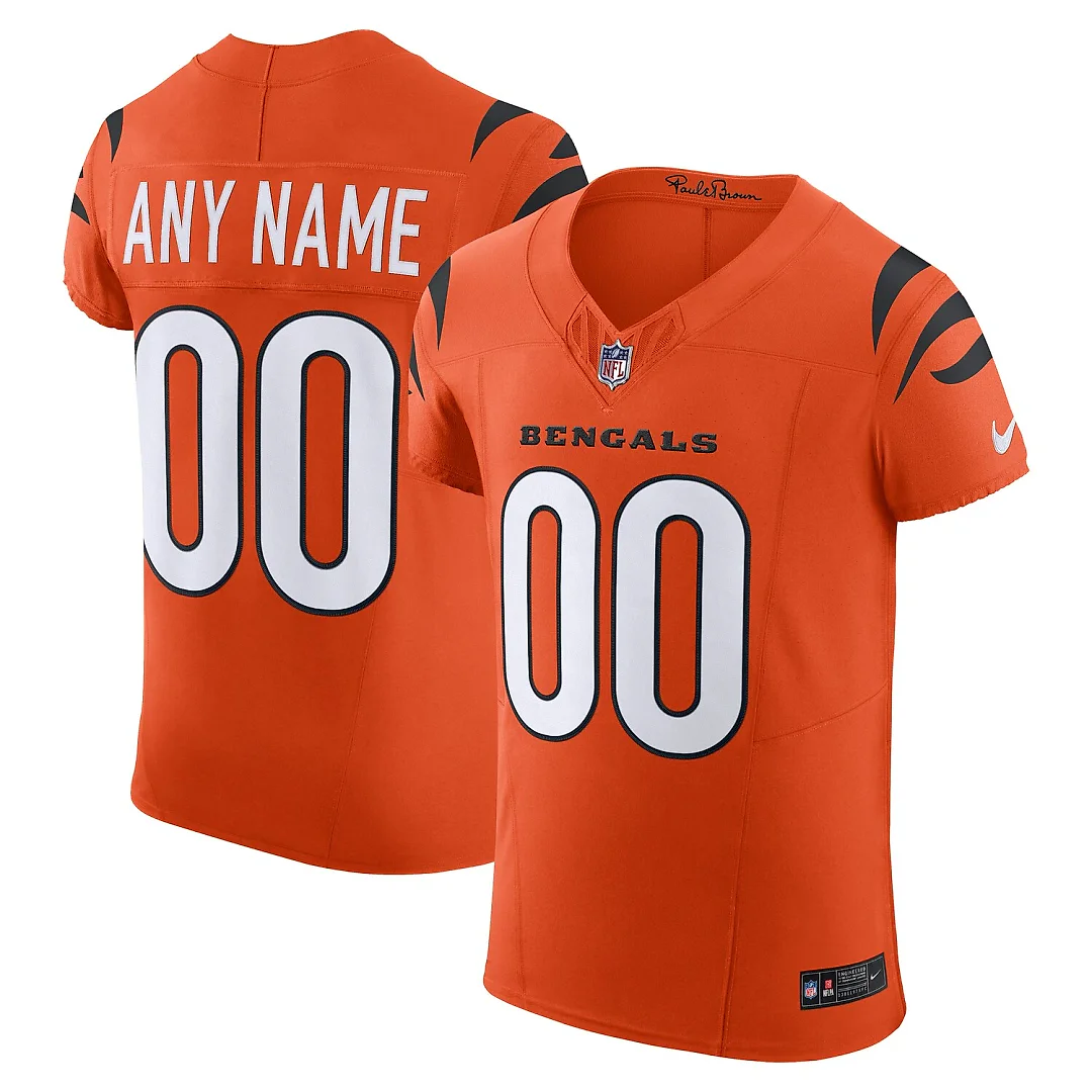 Zennovawear Cincinnati Bengals Alternate Vapor FUSE. Elite Custom Jersey - Men's Orange