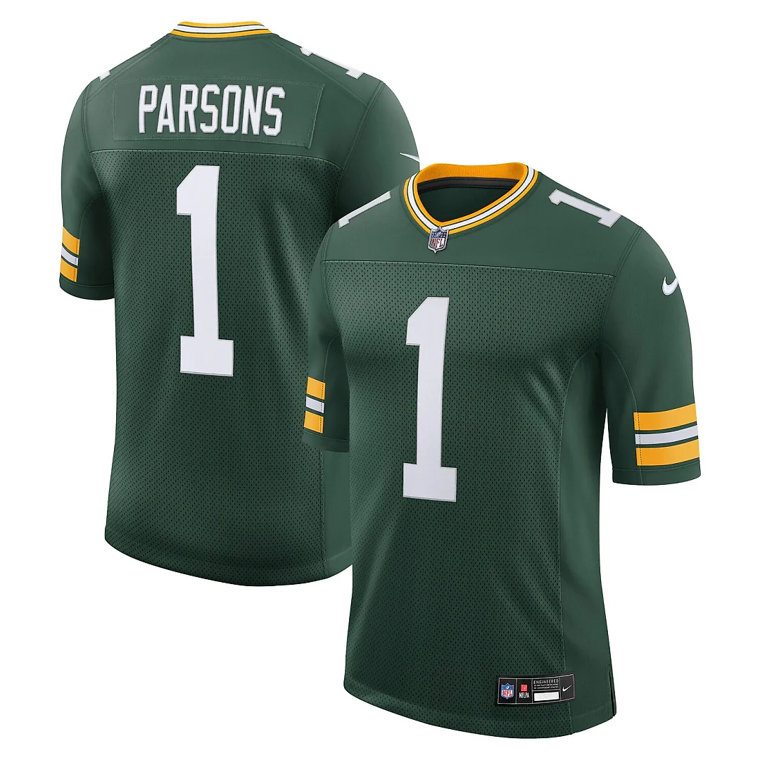 Zennovawear Micah Parsons Green Bay Packers Vapor Untouchable Stitched Limited Jersey - Green