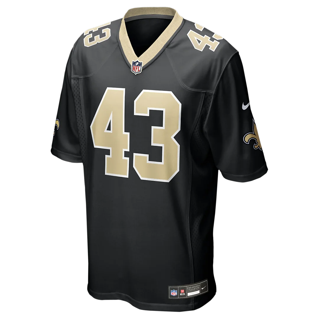 Zennovawear Michael Davis New Orleans Saints Team Game Jersey - Black