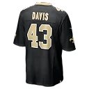 Zennovawear Michael Davis New Orleans Saints Team Game Jersey - Black