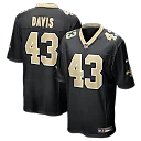 Zennovawear Michael Davis New Orleans Saints Team Game Jersey - Black